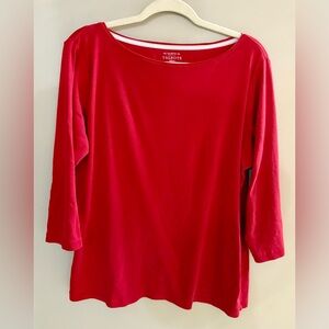 Talbots 1X EUC 3/4 Sleeve Pima Cotton Tee